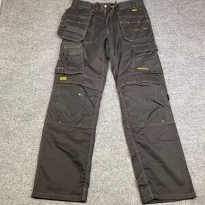 DeWalt Pro Tradesman Stretch Pants Mens 32x33 Black Cordura Work DXWW50023